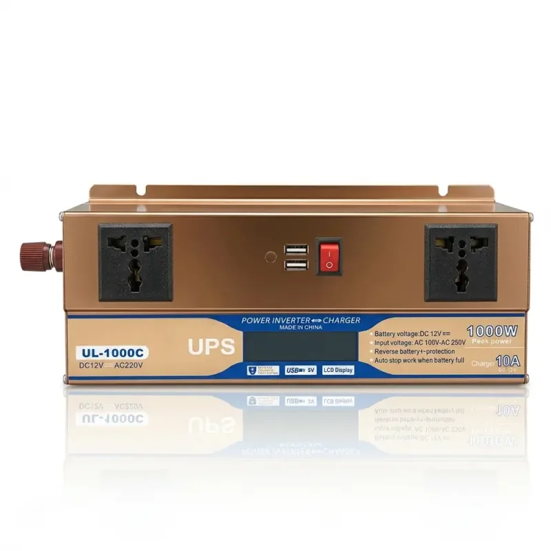 High-Class 1000W IPS Inverter with Battery Charger &ndash; Fully Automatic 12V DC to 220V AC Power Backup | Efficient & Stable Output